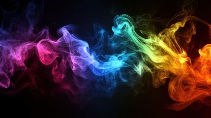 Obraz premium Dynamic Abstract Smoke Blend in Vivid Colors