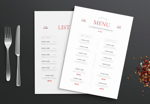 Restaurant Food Menu
