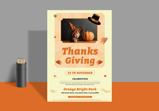 Thanksgiving Flyer Template Layout