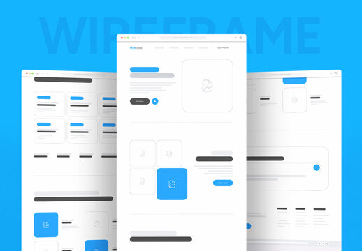 Wireframe Landing Page Template