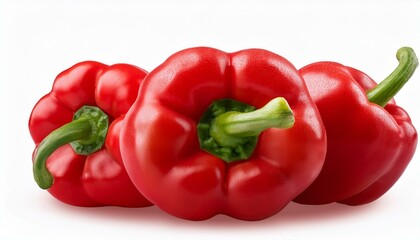 Red peppers isolated on transparent or white background