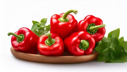 Red peppers isolated on transparent or white background
