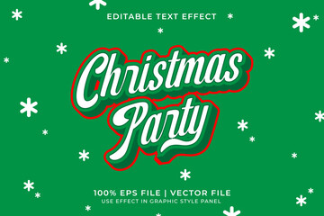 3D New Year or Christmas Vector Text Effect. Holiday text effect 