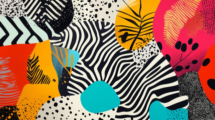 Naklejka premium Abstract artistic animal inspired pattern background