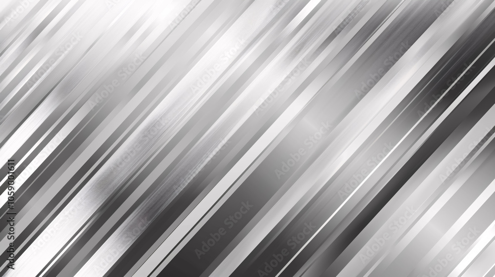 Poster white and silver gradient background with metal texture and soft lines
