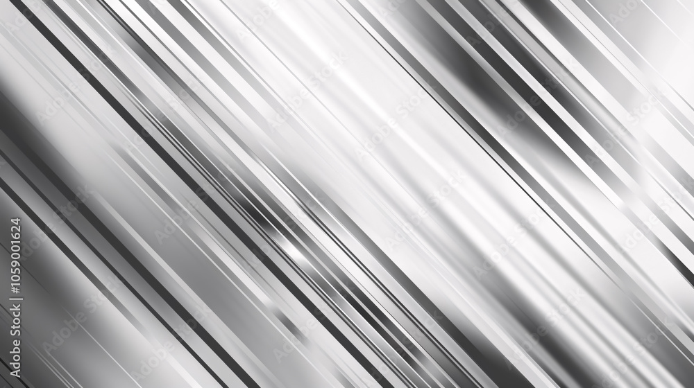 Poster white and silver gradient background with metal texture and soft lines