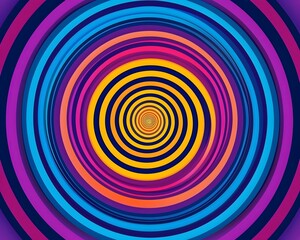 Mesmerizing Concentric Ripple Effect Pattern in Bold Vibrant Colors