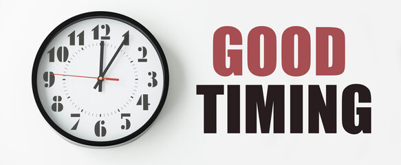 Good timing. Choosing the right moment