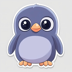 Obraz premium Cute 3D Cartoon Penguin Illustration Sticker