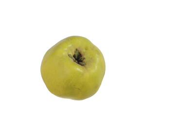 yellow quince fruit isolated on white