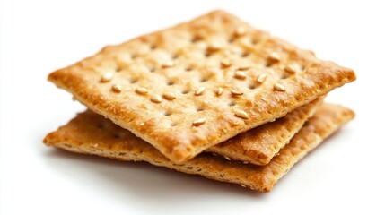 Fototapeta premium Stack of Sesame Seed Crackers