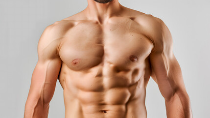 Fototapeta premium Muscular Male Torso with Defined Abs