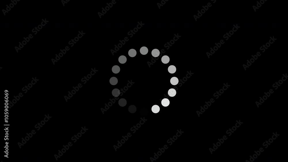 Poster loading circle animation. round loading animation. white gradient dotted round loading. loading anim