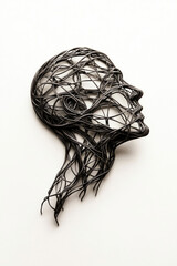 Abstract Human Forms Made of Twisted Lines