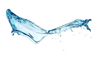 Water splash on white