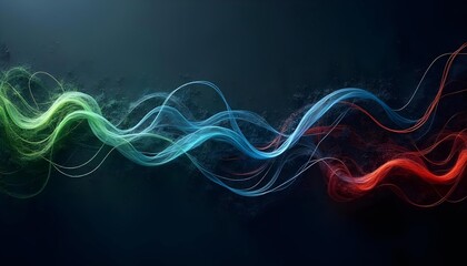 Obraz premium Abstract and colorful lines, futuristic dynamic effects