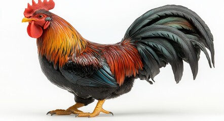 Fototapeta premium Objects squawking on a black background. Clipping path attached to this image.