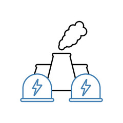 nucelar power concept line icon. Simple element illustration. nucelar power concept outline symbol design.