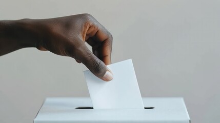 Citizens Engaging in Democracy by Casting Ballots into the Box at the Polling Station, Upholding Voting Rights.