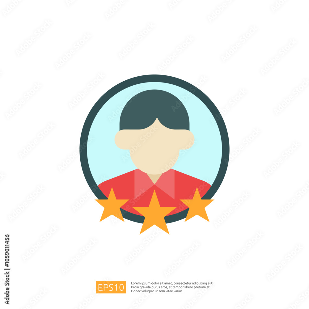 Poster this image features a simple graphic representation of a person within a circular frame, accompanied