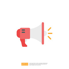 A simple graphic representation of a megaphone, symbolizing communication, announcements, or public speaking.