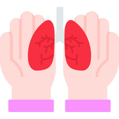 Obraz premium Take Care Of Lungs Icon