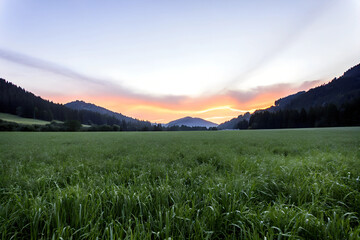 Obraz premium sunset in the mountains