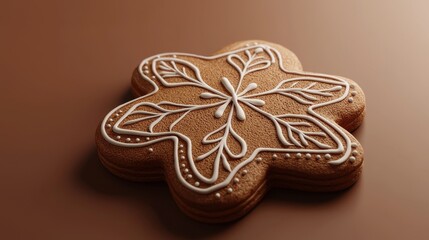 Festive 3D Gingerbread Cookie Design for Holidays