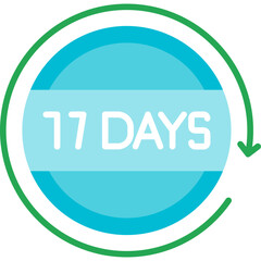 17 Days Return Icon