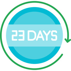 23 Days Return Icon