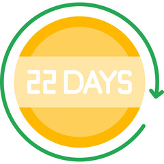 22 Days Return Icon