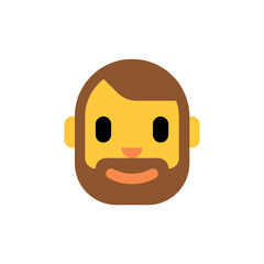 Fototapeta premium Bearded Man Emoji 