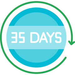 35 Days Return Icon