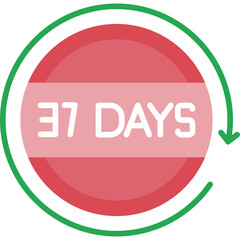37 Days Return Icon