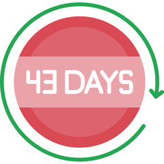 43 Days Return Icon