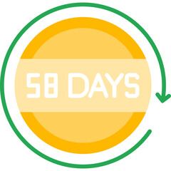 58 Days Return Icon