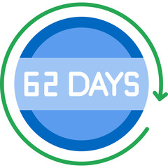 62 Days Return Icon