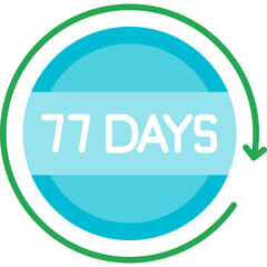 77 Days Return Icon