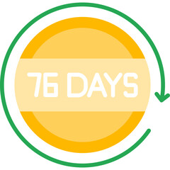 76 Days Return Icon