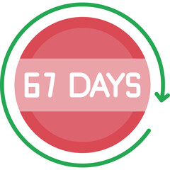 67 Days Return Icon