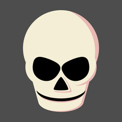 ghost skull. Halloween skull. scary skull. scary creature. scary animal. mystical. vector illustration. Halloween characters. monsters