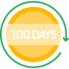 100 Days Return Icon