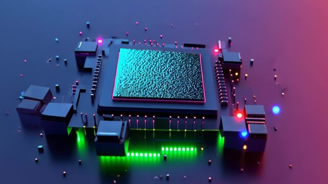 Artificial Intelligence AI Chip 3D Video 4K