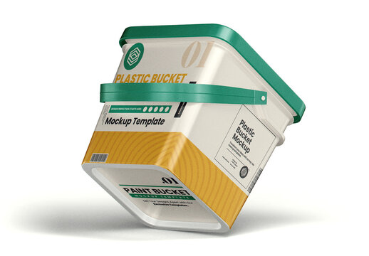 Plastic Bucket Mockup
