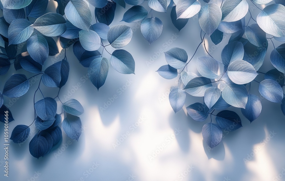 Poster isolated leaf shadows and lightning on a transparent background are shown in this mockup.