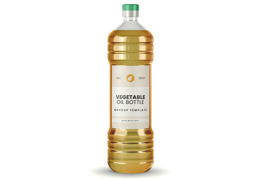 Plastic Oil Bottle Mockup