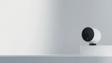security camera positioned against a plain white background, showcasing its design and functionality, emphasizing the importance of surveillance and safety in modern environments