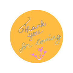 Thank you for coming illustration of a melon