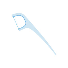 Floss picks vector illustration. Flossing helps with clean teeth and oral health.