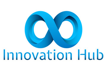 innovative hub logo creative and original for your business or company vector illustration isolated on white background